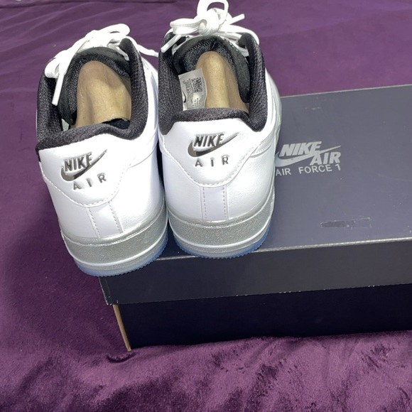 All New Air Force 1’s Women Nike Air… trimmed in silver soles, w/ brand written - Picture 5 of 6
